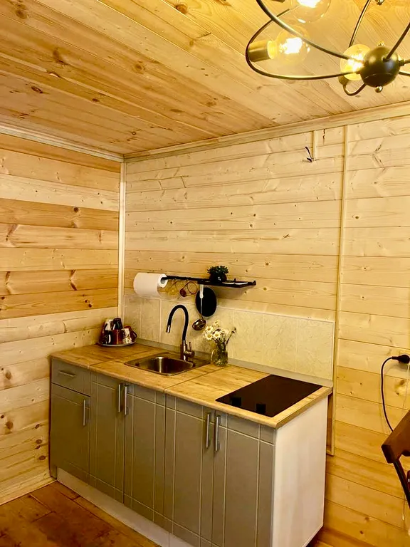 Домики-шале с видом на сосновый лес