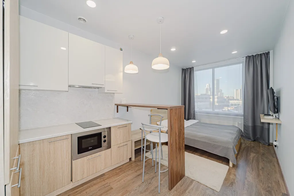 Квартира Квартира Студия-апартамент в комплексе Radius Central House на высоте 11 этажа — Екатеринбург