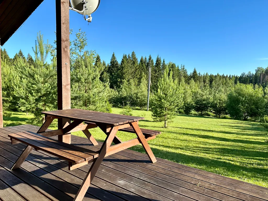 Коттедж с сауной и панорамным остеклением