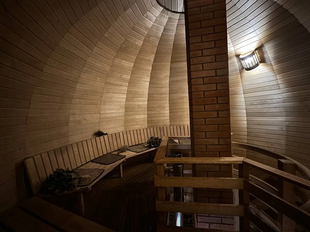 Купольная баня на дровах
