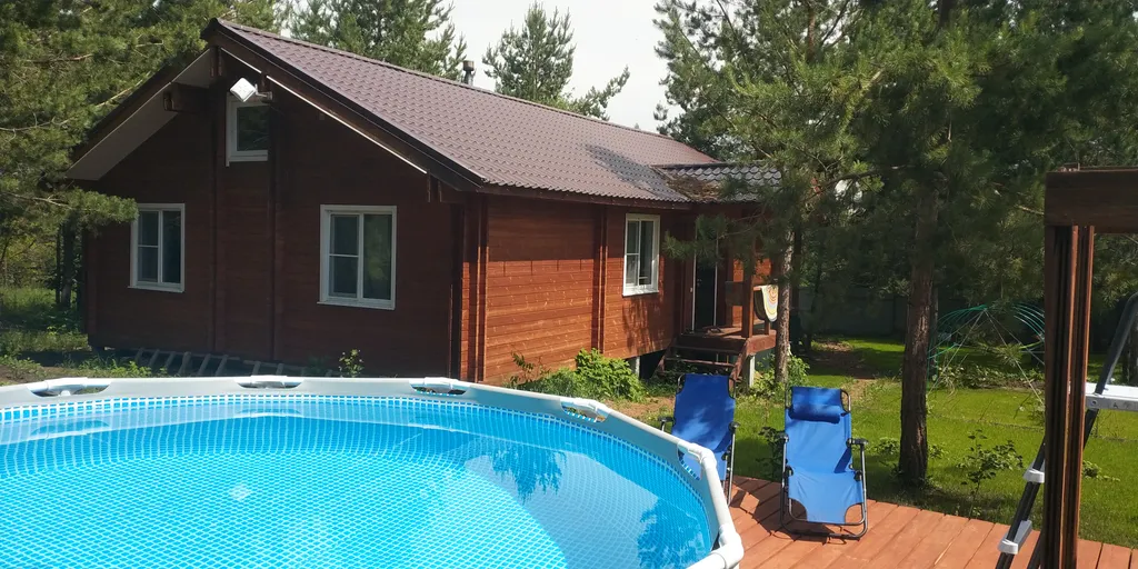 Дом с баней в сосновом бору