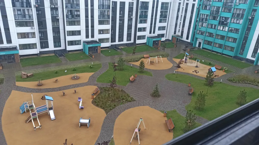 Студия+спальня рядом термы Вода /Фанпарк, Квартира с детской площадкой