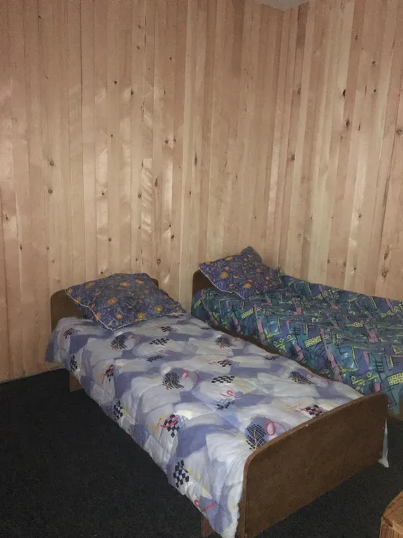 Кедровый дом на берегу реки Бия с видом на реку