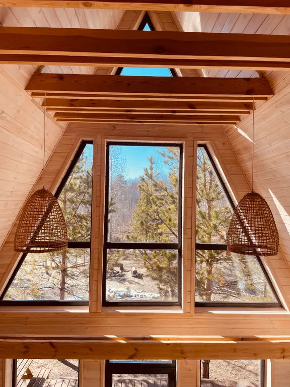 Большой дом А-фрейм с баней и чаном