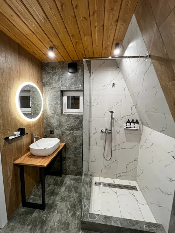 Коттедж Дом Афрейм светлый с подогреваемой купелью Лисичкино — Микли