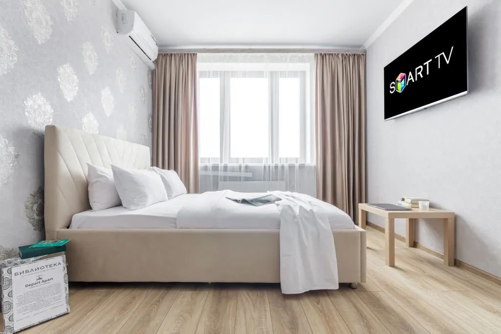 Квартира Квартира Стиль и высота, панорамный балкон, 14 этаж, жк «маршал», smart tv — Краснодар