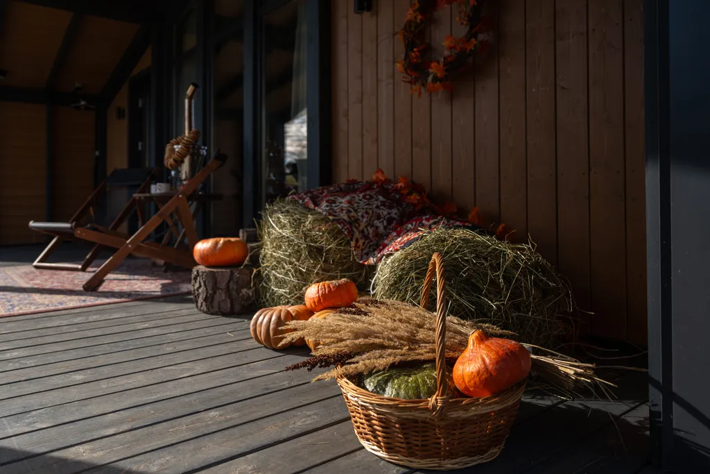 Дом с чаном и сауной у леса.