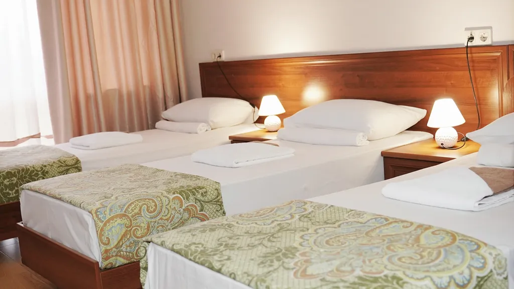 3-местный номер в отеле с бассейном, сауной и питанием