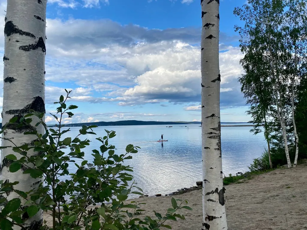 Евродвушка с кондиционером и с красивым видом на озеро