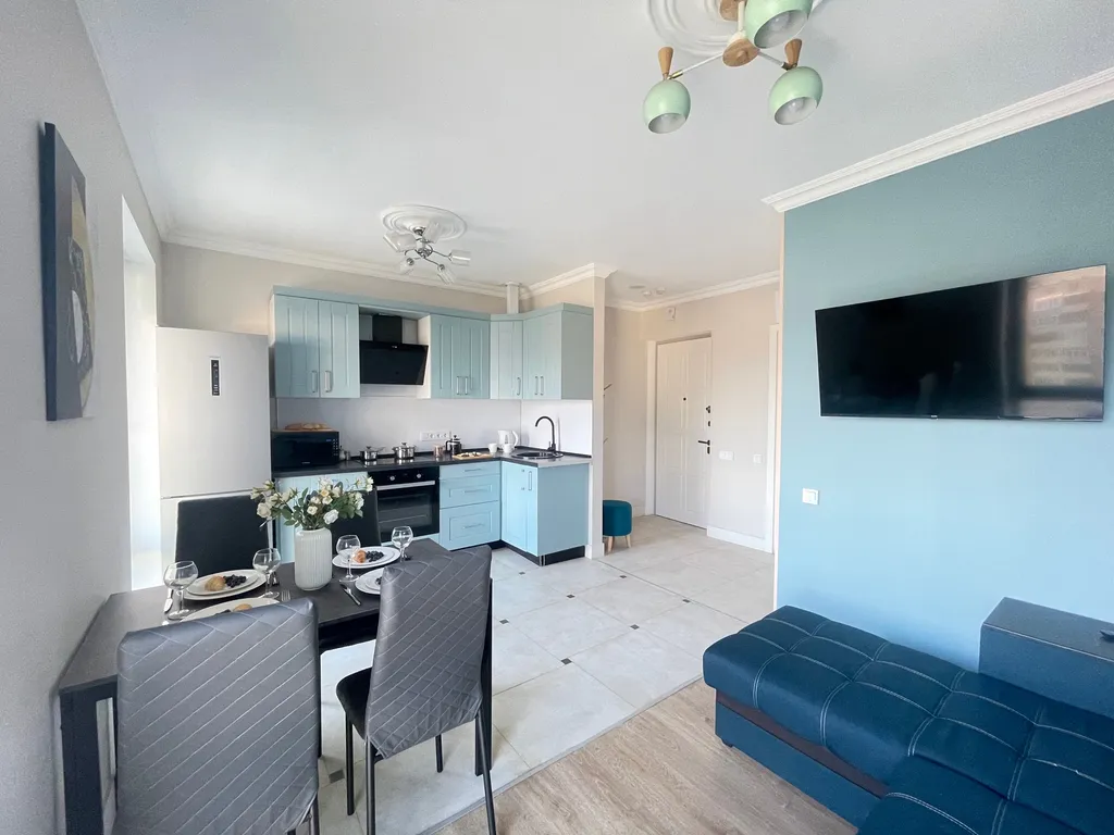 Квартира Квартира Апартамент Metro Suite с панорамным видом в небоскребе бизнес-класса — Москва