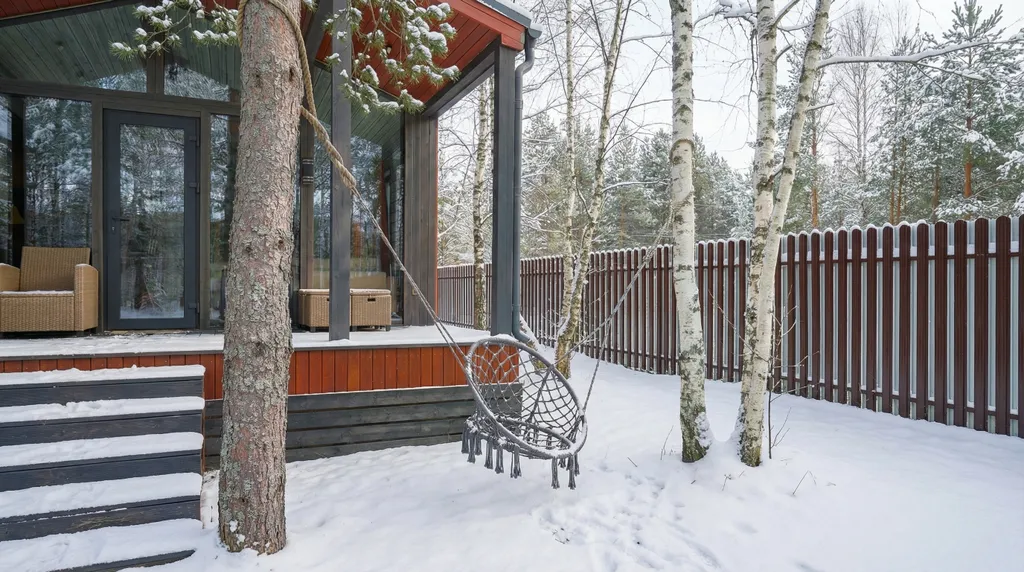 BarnHouse с камином, кондиционером и террасой