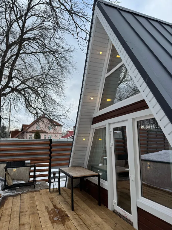 Уютные домики в стиле а-фрейм