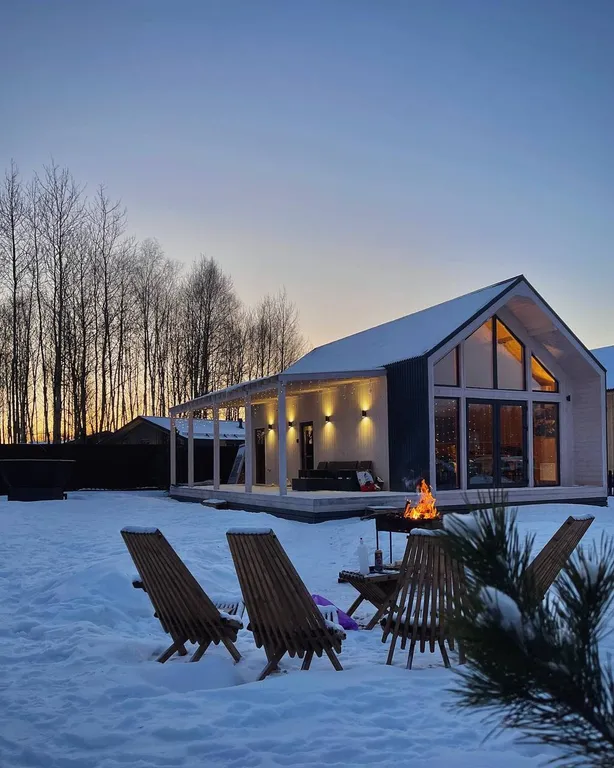 Дом с сауной и горячим чаном