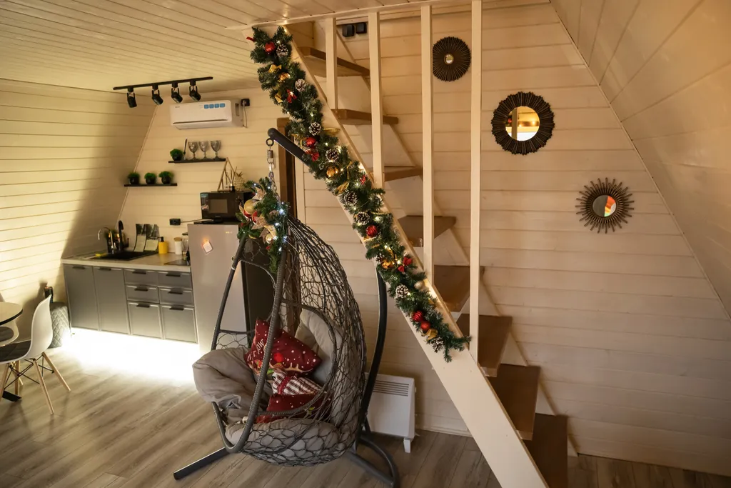 Дом А-фрейм с баней