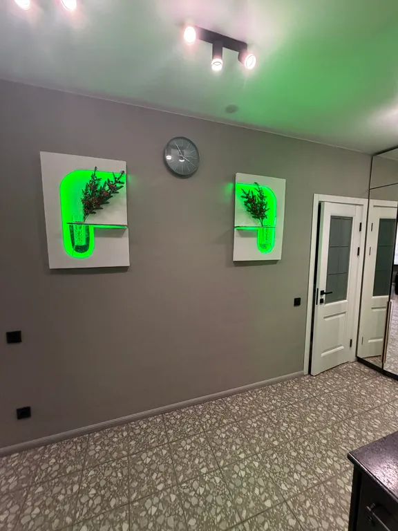 Квартира студия с джакузи и множеством подсветок