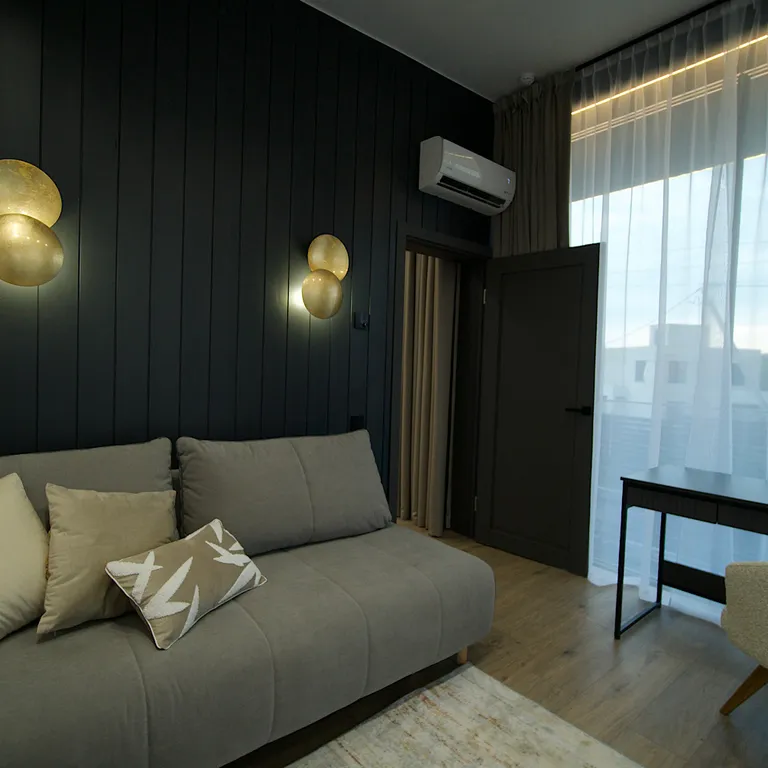 Домик в Икше с сауной и камином (Glassbox108 Premium 2)