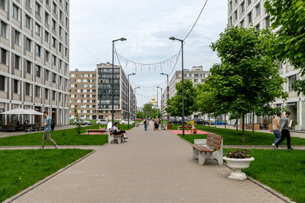 Квартира Квартира Евродвушка в новом ЖК в центре города для 4 || Сатин Хоум апарт — Санкт-Петербург
