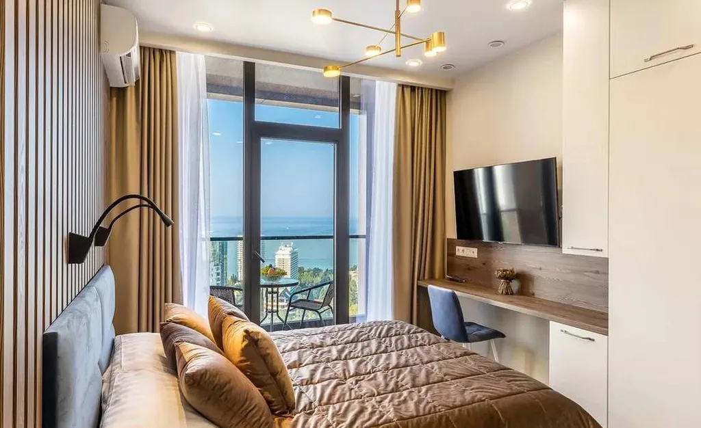 Квартира Квартира Апартамент Sea View Luxe с балконом — Сочи