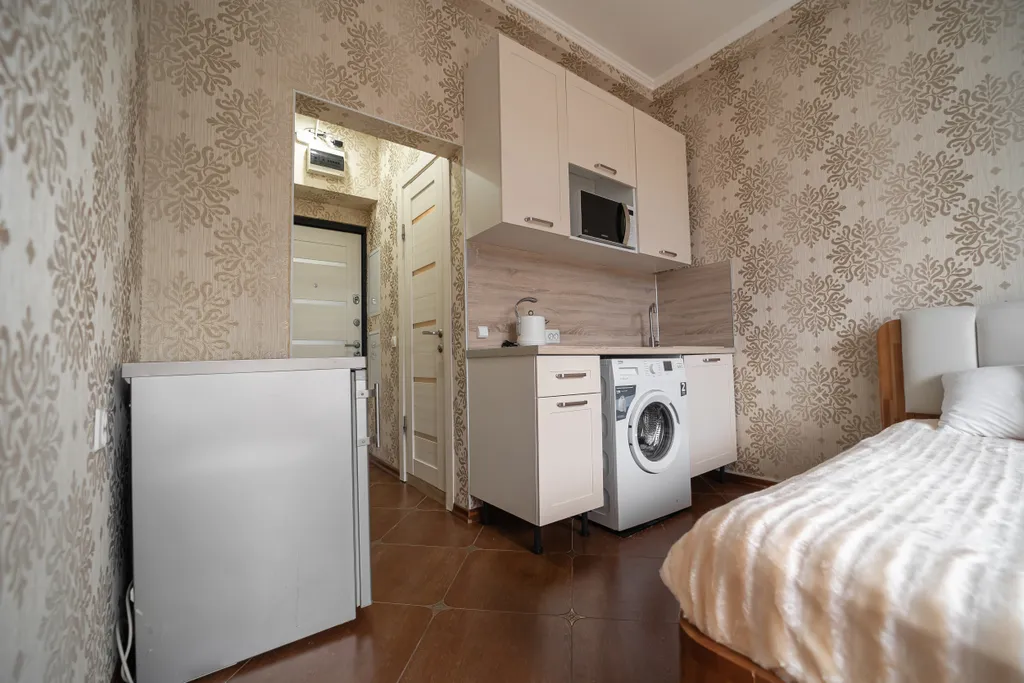 Очень теплый апартамент с открытым балконом, кухней, парковкой