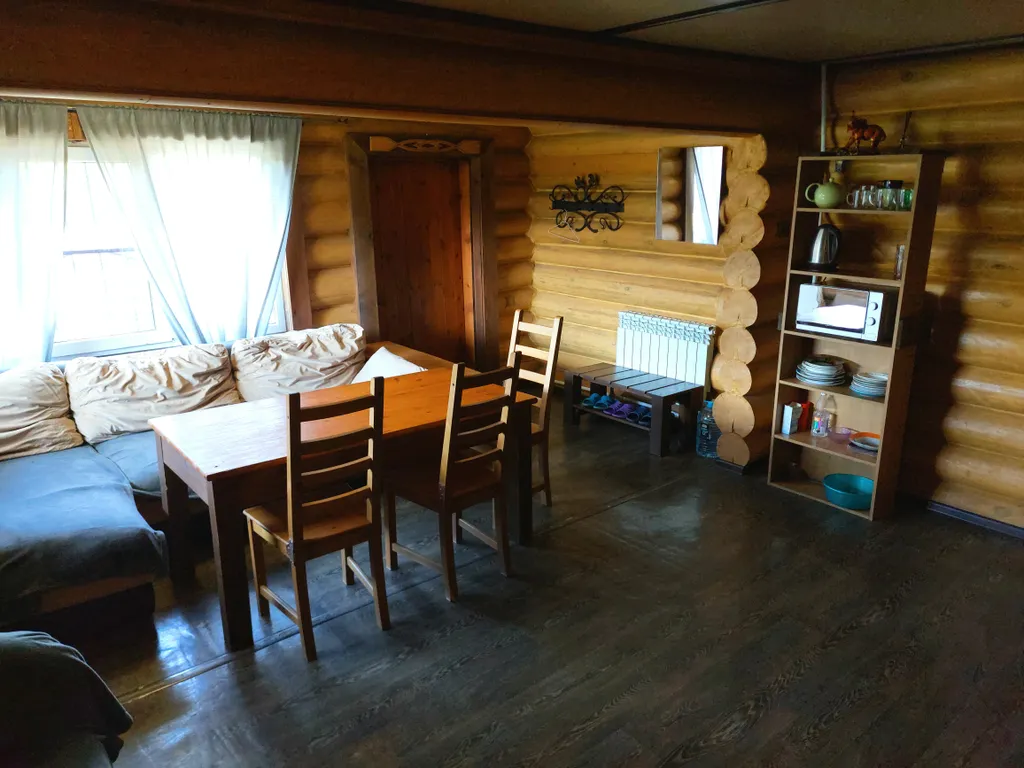 Коттедж из сруба с баней на дровах