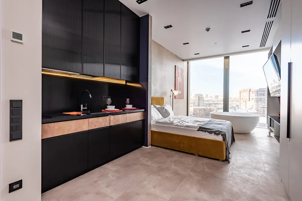 Квартира Квартира с ванной у окна в Башне Нева Тауэрс — Москва