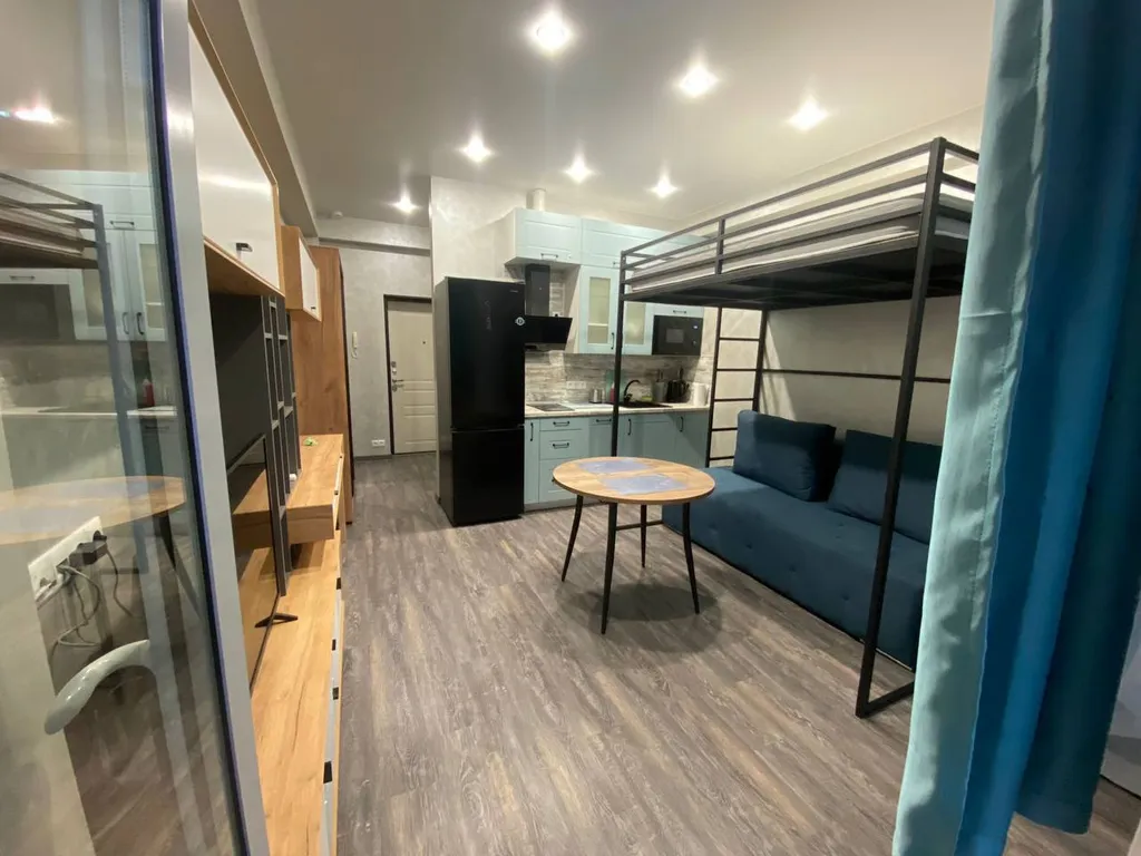 Студия с террасой и двухъярусной кроватью