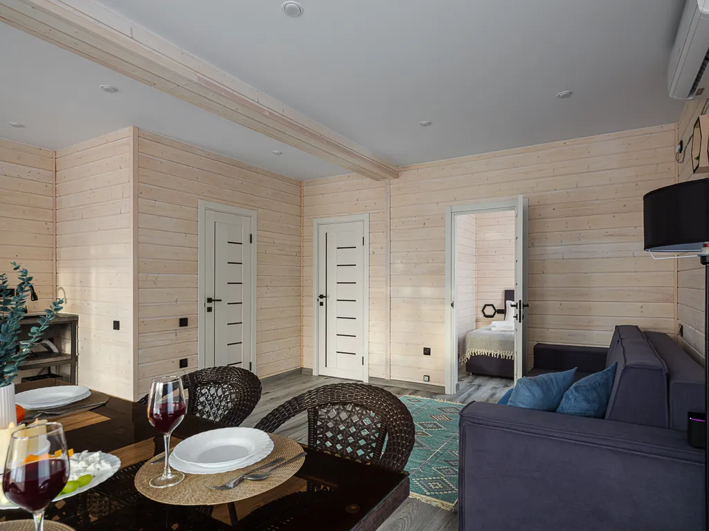 Уютный дом Шишкин Плейс в лесу с чаном и баней