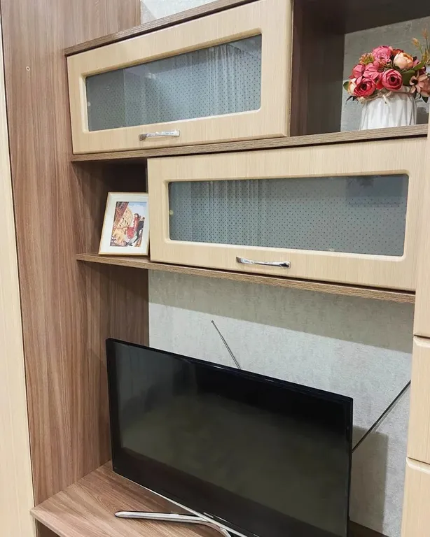 Уютная студия с видом на центр города и зеленую рощу