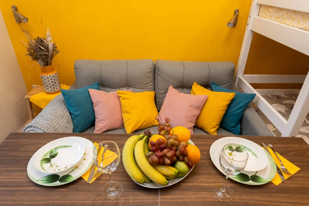 Yellow studio by the sea