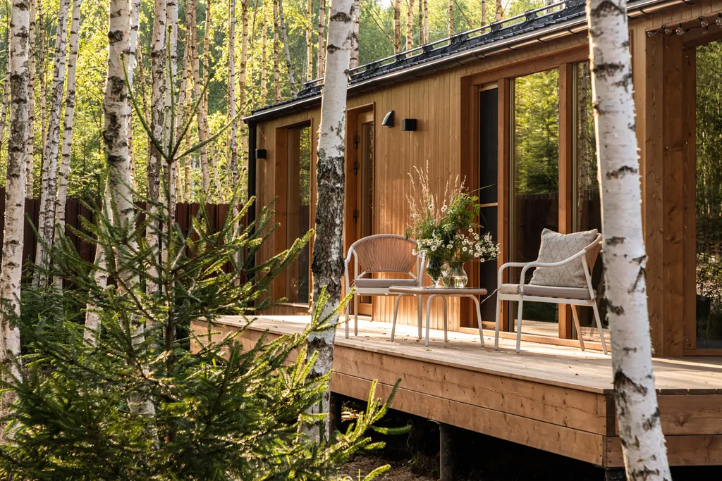 Дизайнерский дом в лесу