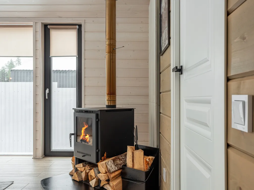 Домик у леса с камином и баней