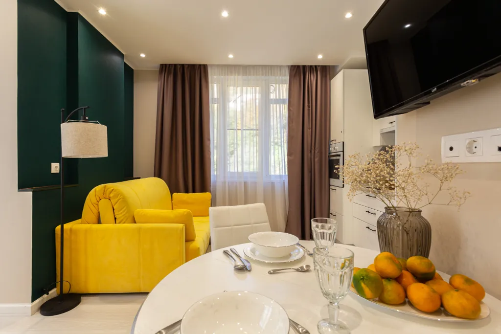 Уютная студия с видом на горы