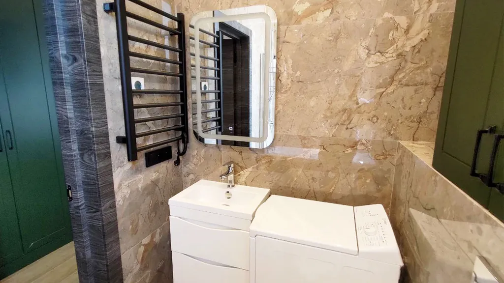 Уютная студия, два балкона, ванна, вид на горы, центр, все для отдыха