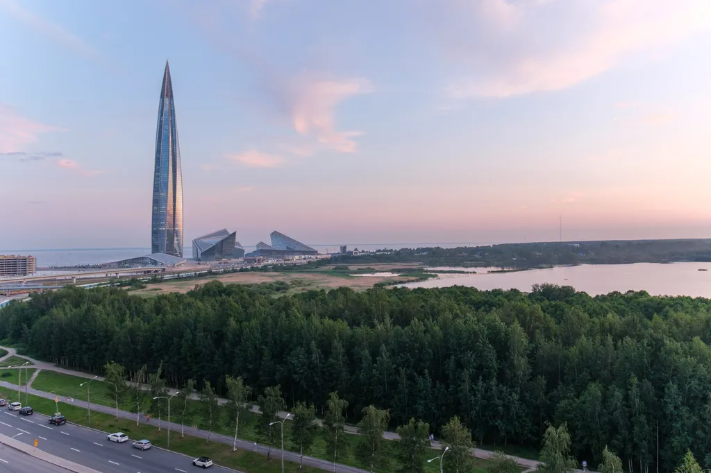 Квартира Видовая квартира в Лахте, у башни Газпром, Юнтоловского заказника и залива — Санкт-Петербург