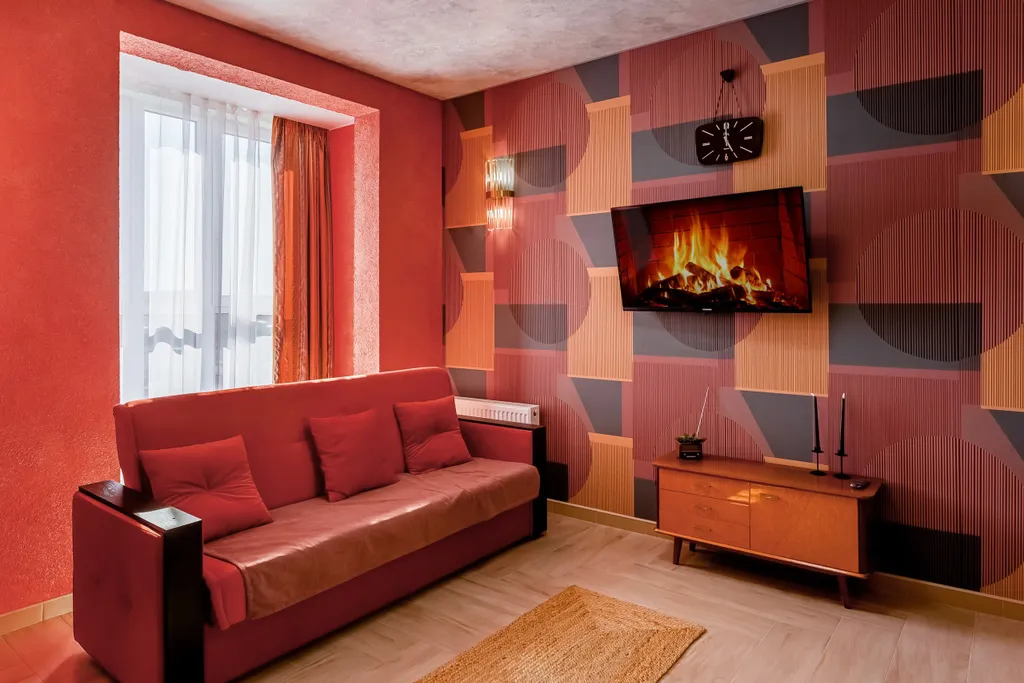 Квартира Red красный apartments квартира премиум с дизайнерским ремонтом — Мирное