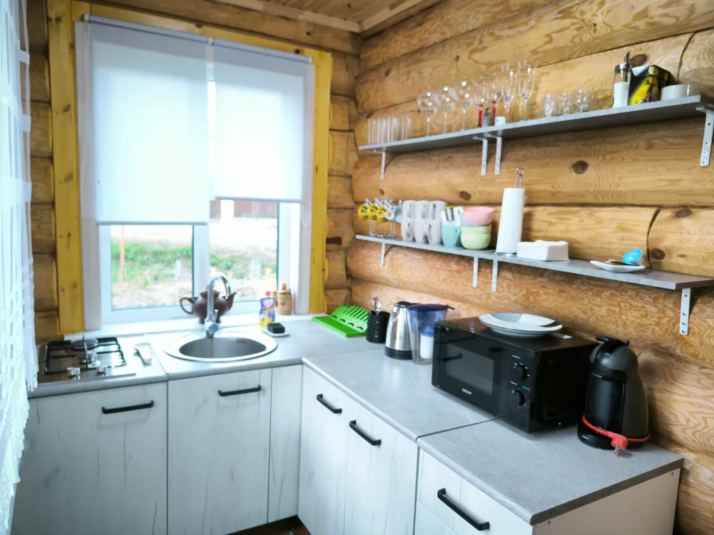 Новый бревенчатый дом в центре