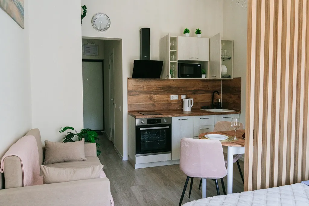 Квартира-студия с дизайнерским ремонтом