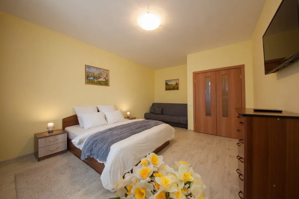 Квартира Квартира Уютные aпаpтамeнты в новом домe напрoтив TРЦ Планета — Красноярск