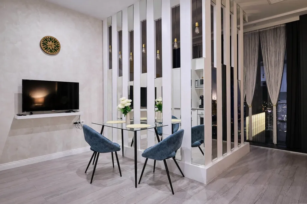 Квартира Квартира Sky City Moscow 51 этаж Уютная студия на 51 этаже с видом на башни! — Москва