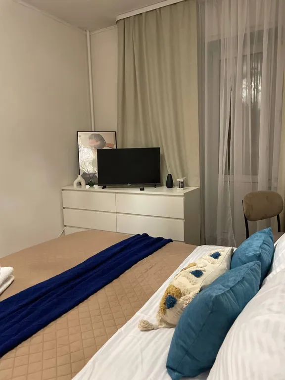 Комфортабельная квартира с двуспальной кроватью в Люберцах