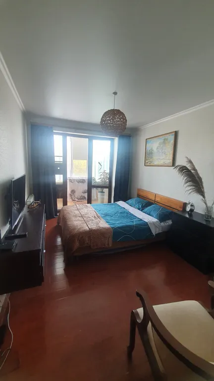 Уютная квартира с проходной лоджией с видом на вулкан