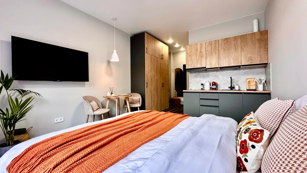 #58 Стильные апартаменты с видом на горы