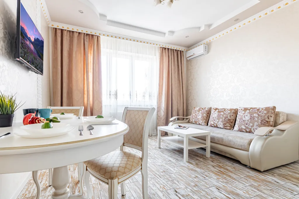 Квартира Квартира Стильная евродвушка с балконом, фмр, lounge-зона, техника, комфорт — Краснодар
