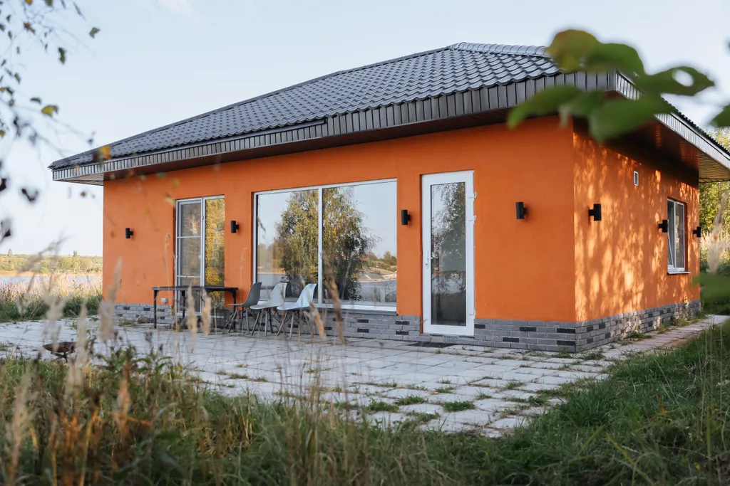 Уникальное панорамное шале с баней прямо на берегу водохранилища