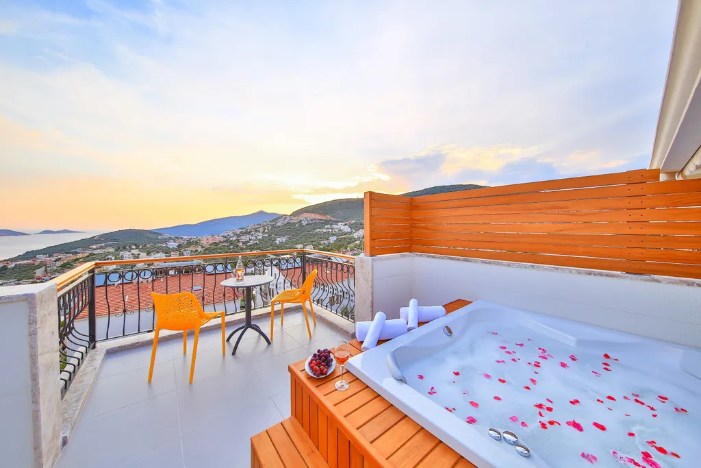 Коттедж Вилла 485 с видом на море и бассейном — Калкан