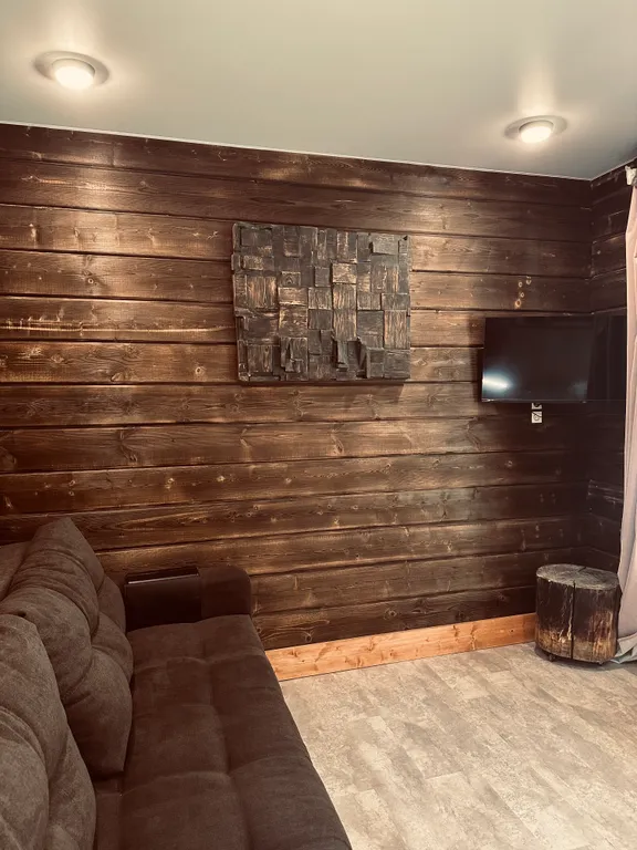 Гостевой дом с панорамными окнами с крытой террасой