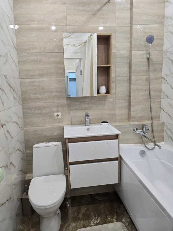 Уютная квартира с новым ремонтом, красивый вид на Кавказский хребет