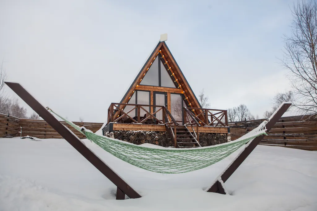 Афрейм (дом-шалаш) ОСЕНЬ с баней