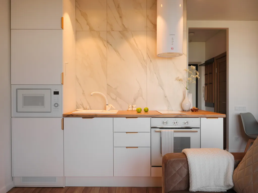 Уютнейшая студия с шикарным видом на панораму города и реку