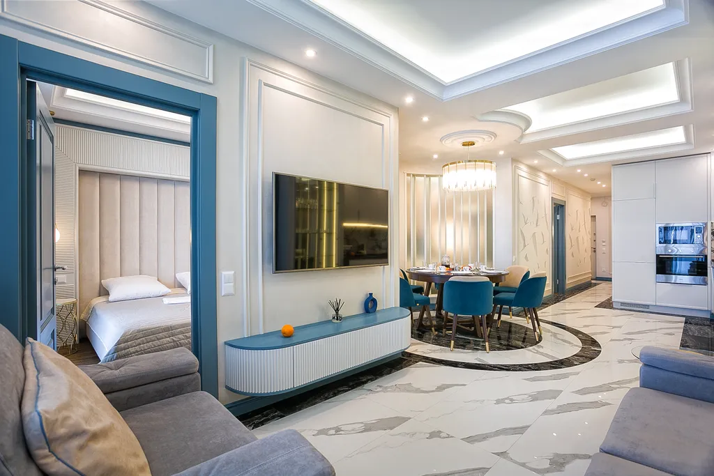 Апартамент с панорамой на море с террасой и 2 санузлами